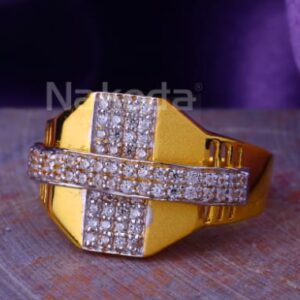 22KT Gold CZ Mens Delicate Ring MR935