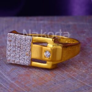 22kt gold cz mens ring mr932