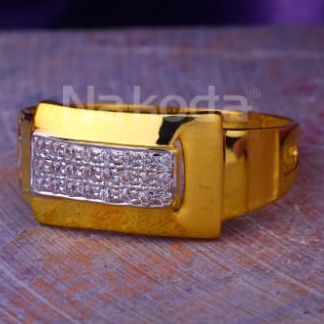 22KT Gold Hallmark Stylish Mens Ring MR931 - Image 2