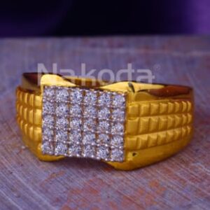 916 Gold CZ Hallmark Mens Exclusive Ring MR916