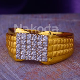 916 Gold CZ Hallmark Mens Exclusive Ring MR916 - Image 2