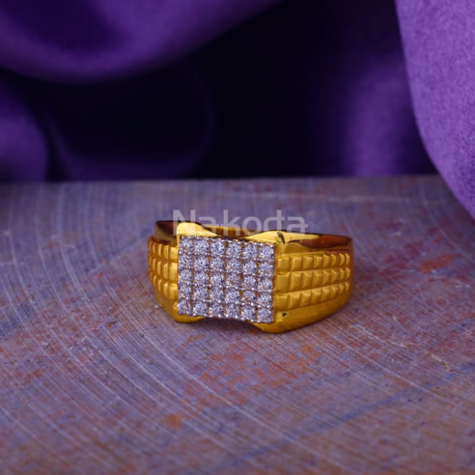 916 Gold CZ Hallmark Mens Exclusive Ring MR916