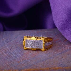 916 Gold CZ Hallmark Mens Delicate Ring MR915