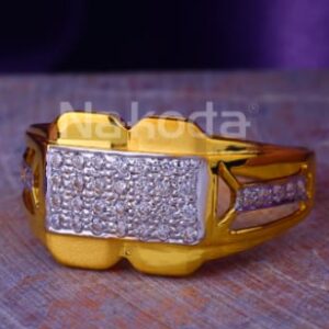 916 Gold CZ Hallmark Mens Classic Ring MR913