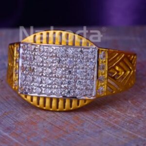 916 Gold CZ Mens Stylish Ring MR911