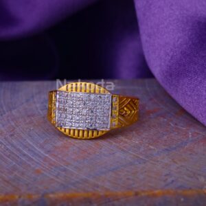 916 Gold CZ Mens Stylish Ring MR911