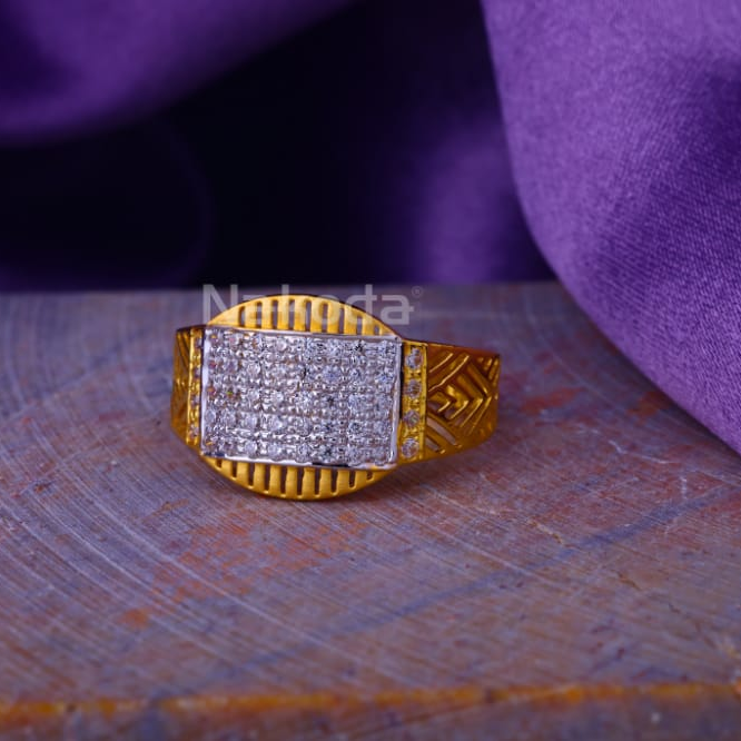 916 Gold CZ Mens Stylish Ring MR911