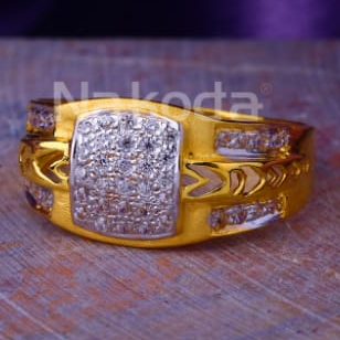 916 Gold CZ Mens Gorgeous Ring MR910 - Image 2