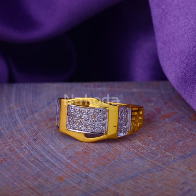 916 Gold CZ Mens Exclusive Ring MR909