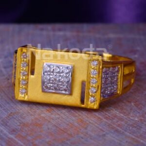 916 Gold CZ Mens Fancy Ring MR908