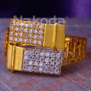 916 Gold CZ Mens Designer Ring MR906
