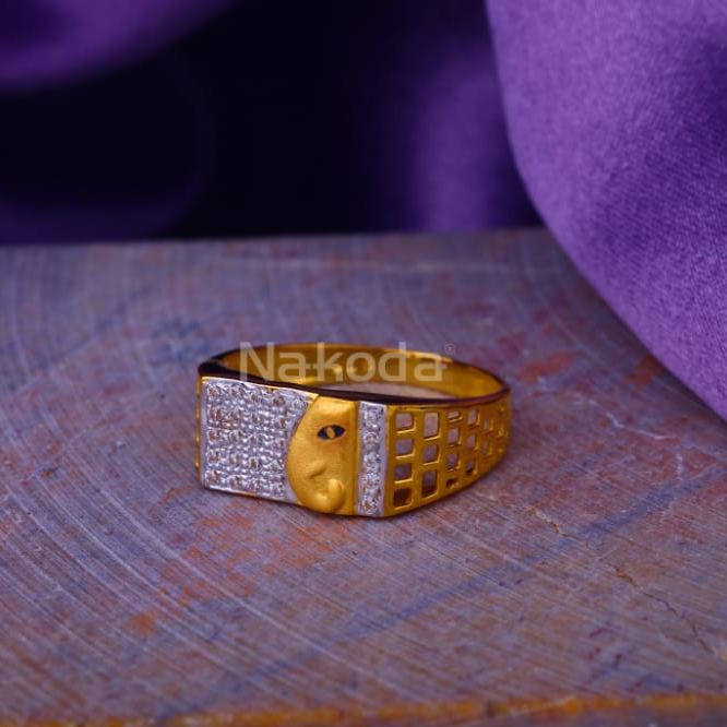 916 Gold Hallmark Mens Stylish Ring MR903