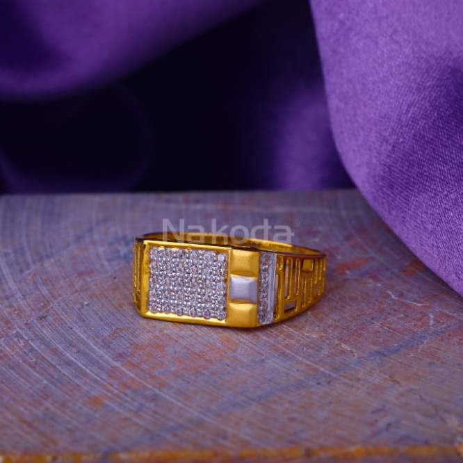 916 Gold Hallmark Mens Designer Ring MR898