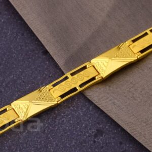 22KT Gold Mens Plain Bracelet MPB316
