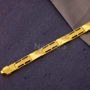 22KT Gold Mens Plain Bracelet MPB316