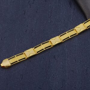 916 Gold Hallmark Mens Delicate Plain Bracelet MPB299