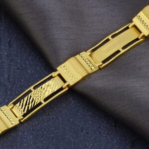 916 Gold Hallmark Mens Plain Bracelet MPB297
