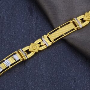 916 Gold Mens Plain Stylish Bracelet MPB296