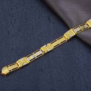 916 Gold Mens Plain Gorgeous Bracelet MPB295