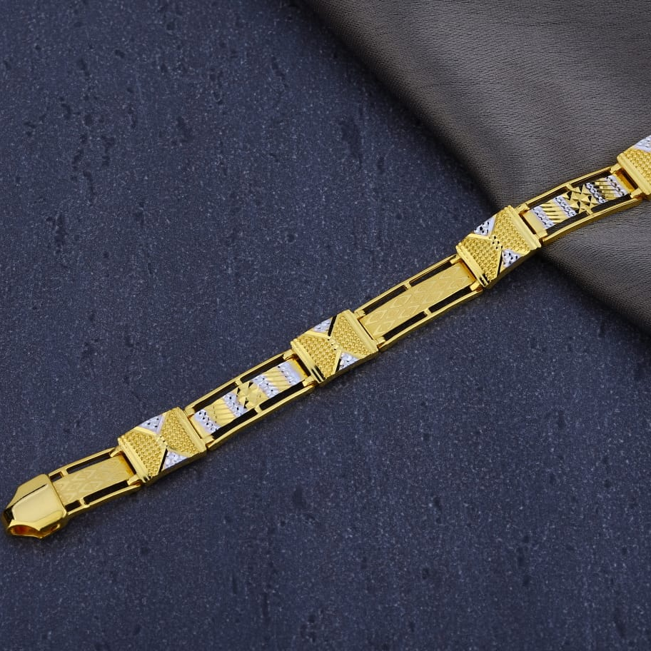 916 Gold Mens Plain Gorgeous Bracelet MPB295
