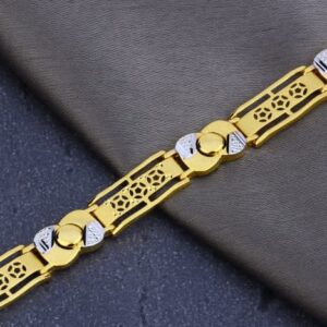 916 Gold Mens Plain Designer Bracelet MPB291