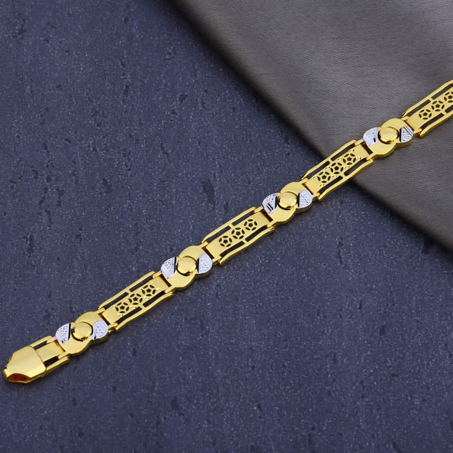 916 Gold Mens Plain Designer Bracelet MPB291