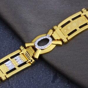 916 Gold Mens Plain Bracelet MPB289
