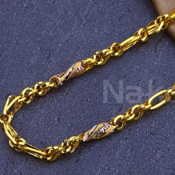 22KT Mens Gold Hallmark Chain MCH881 - Image 2