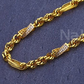 22KT Mens Gold Gorgeous Chain MCH878 - Image 2