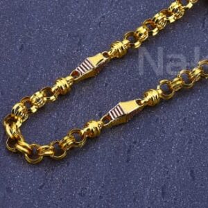 916 Mens Gold CZ Hallmark Fancy Chain MCH869