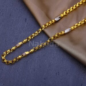 916 Mens Gold CZ Hallmark Fancy Chain MCH869