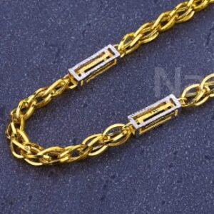 916 Mens Gold CZ Hallmark Classic Chain MCH865