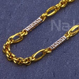 916 Mens Gold CZ Delicate Chain MCH859