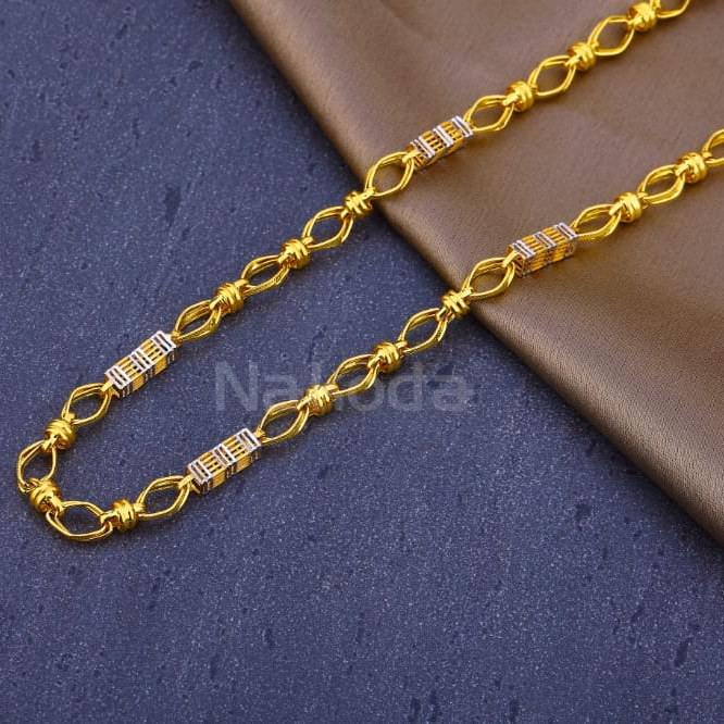 916 Mens Gold Hallmark Stylish Chain MCH856 - Image 2