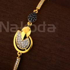 750 Gold CZ Hallmark Ladies Delicate Kada Bracelet LKB210