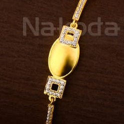 750 Gold CZ Hallmark Ladies Designer Kada Bracelet LKB208