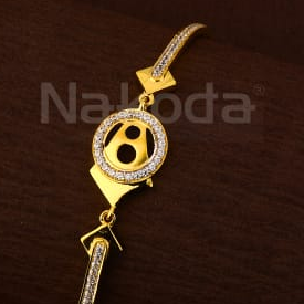 750 gold cz ladies stylish kada bracelet lkb205