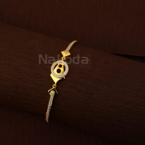 750 gold cz ladies stylish kada bracelet lkb205