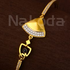 750 Gold Hallmark Delicate Ladies Kada Bracelet LKB195