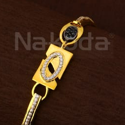 750 Gold Hallmark Ladies Classic Kada Bracelet LKB193