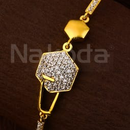 750 Gold Ladies Classic Kada Bracelet LKB186