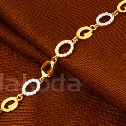 916 Gold CZ Hallmark Stylish Ladies Bracelet LB613 - Image 2