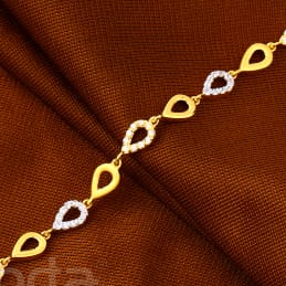 916 Gold CZ Hallmark Exclusive Ladies Bracelet LB611