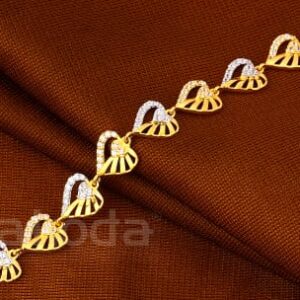 916 gold cz hallmark designer ladies bracelet lb610