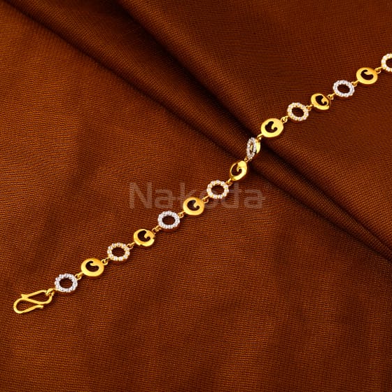 916 Gold CZ Hallmark Delicate Ladies Bracelet LB609