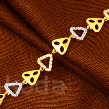 916 Gold CZ Hallmark Classic Ladies Bracelet LB608