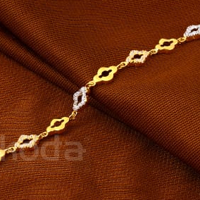 916 Gold CZ Ladies Delicate Bracelet LB602