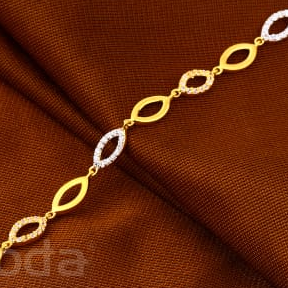 916 Gold CZ Ladies Bracelet LB599