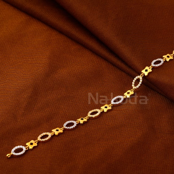 916 Gold Hallmark Stylish Ladies Bracelet LB598
