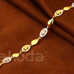 916 Gold Ladies Classic Bracelet LB582